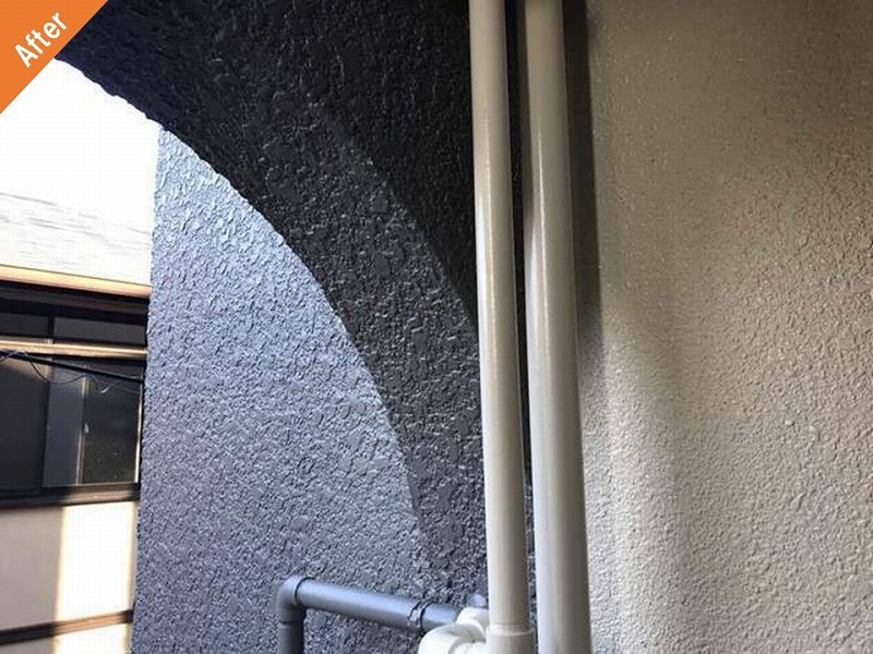 外壁塗装後のマンションの共用部外壁