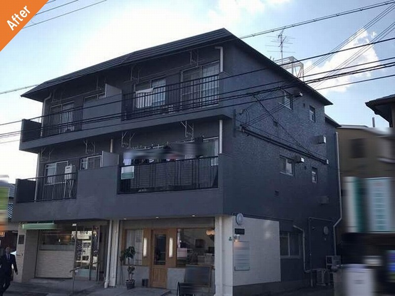 外壁塗装後のマンション