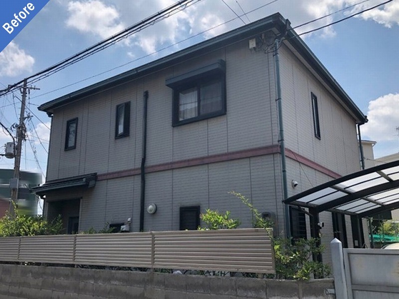 大阪市住吉区の外壁塗装前の積水ハウス