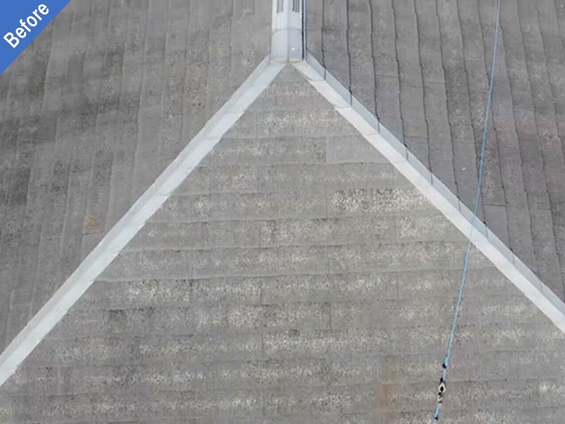 屋根塗装前のスレート瓦