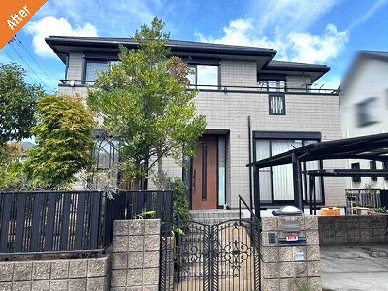 兵庫県神戸市北区の外壁塗装後の旭化成ヘーベルハウス