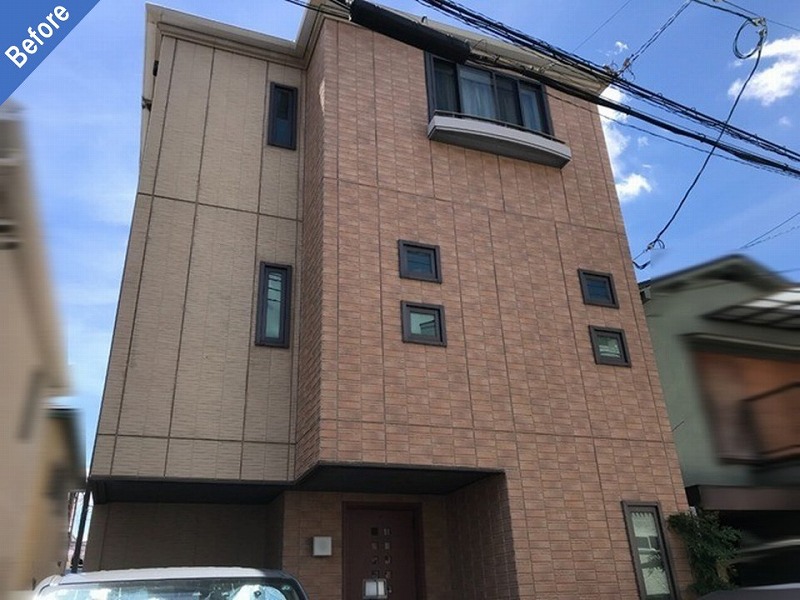 兵庫県伊丹市の外壁塗装前の積水ハウス