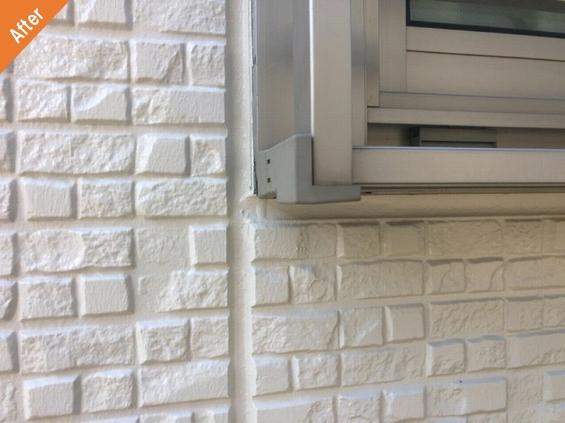 外壁塗装後のサッシ廻り