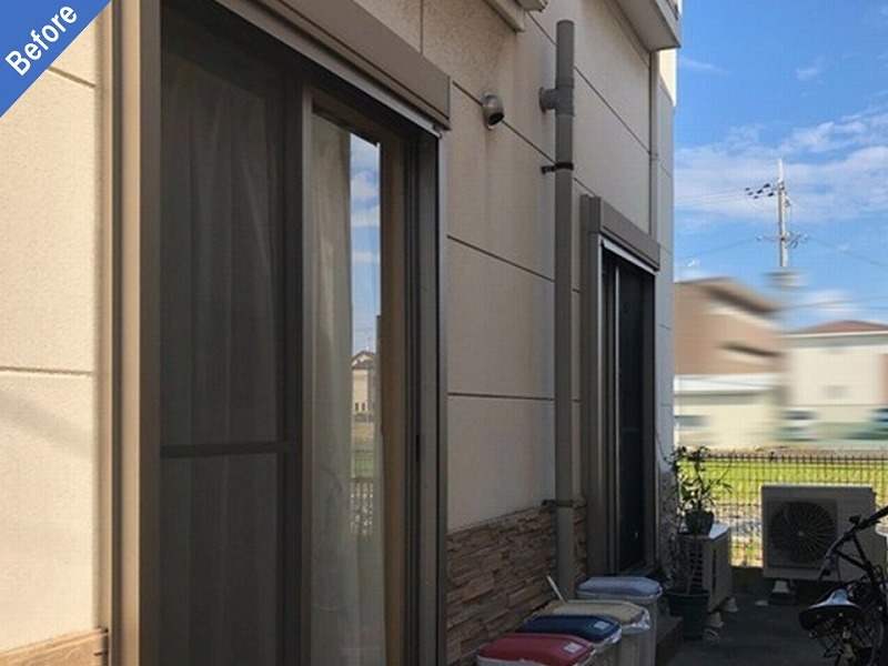 外壁塗装前の側面の外壁