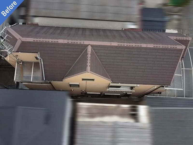 屋根塗装前のスレート瓦