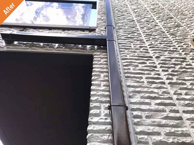 外壁塗装後の雨樋