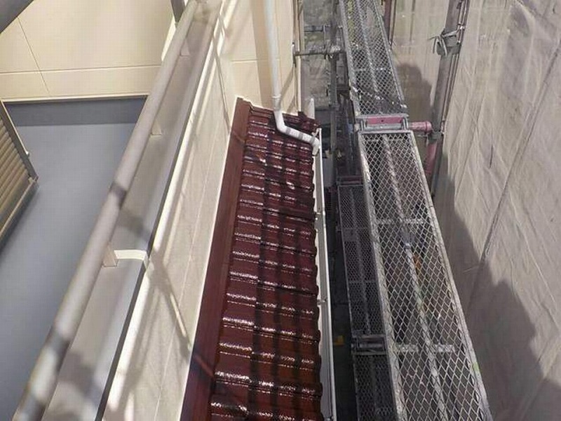 塗装後の下屋根