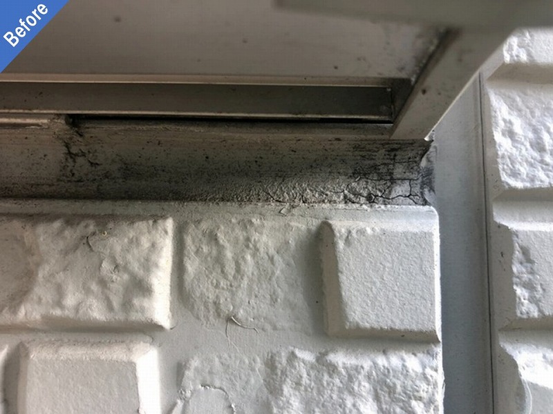 外壁塗装前のサッシ下のコ―キング