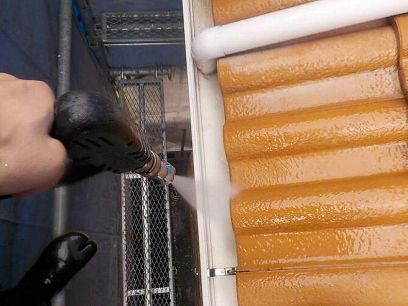 樋内の高圧洗浄工事