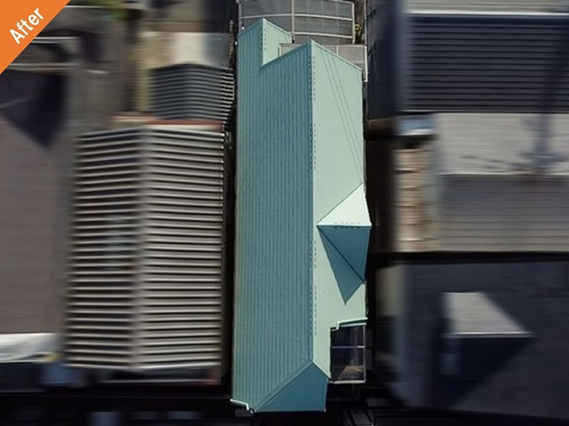 屋根塗装後のスレート瓦