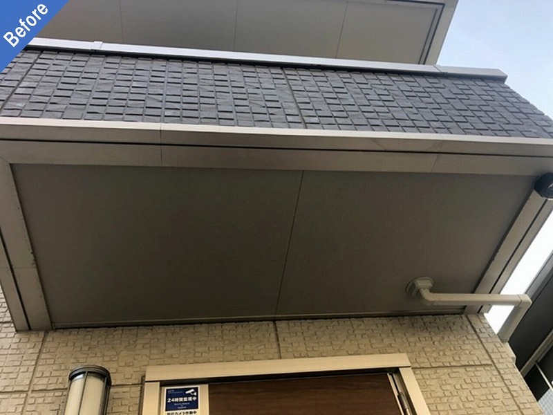 外壁塗装前の玄関廻り