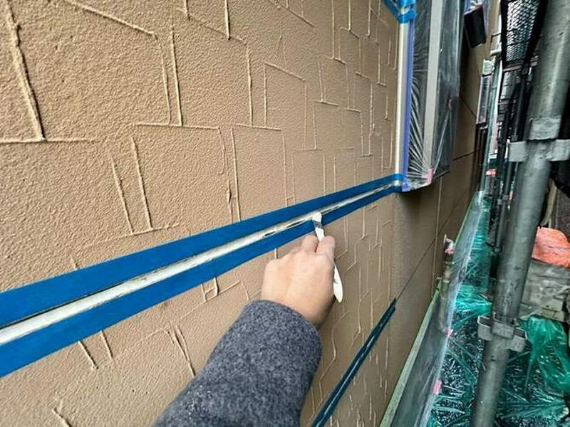 削った溝にプライマー塗布