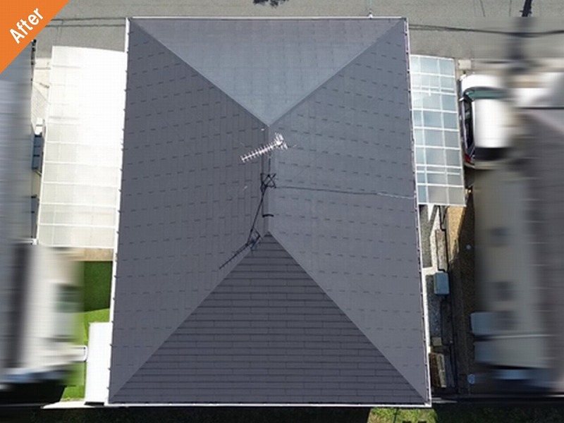 屋根塗装後の大和ハウスのグリシェイドグラッサ