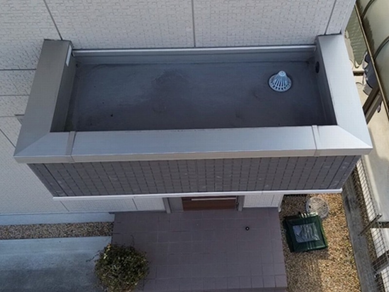 玄関庇の塩ビシート防水