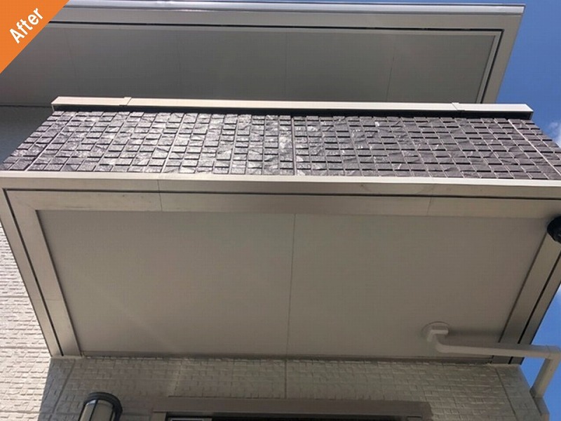 外壁塗装後の玄関廻り