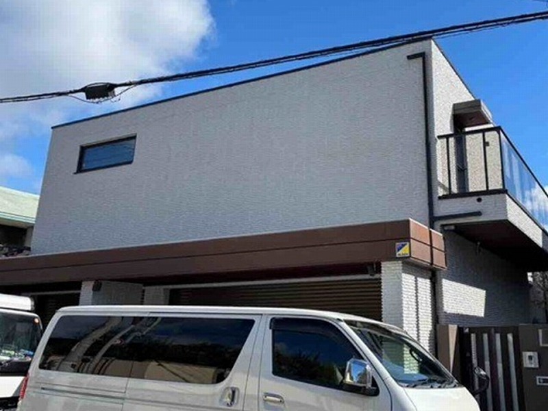 外壁塗装後のミサワホーム全景