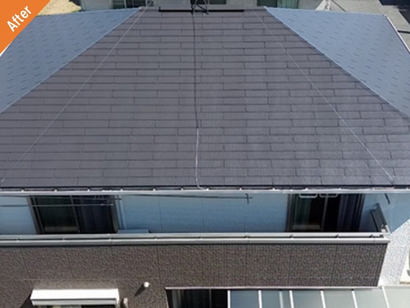 屋根塗装後のグリシェイドグラッサ