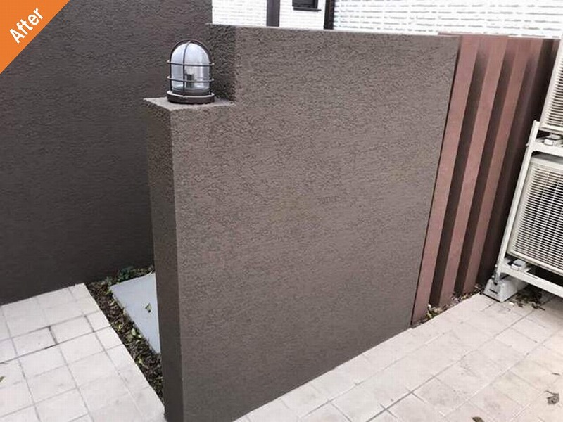 外壁塗装後の塀