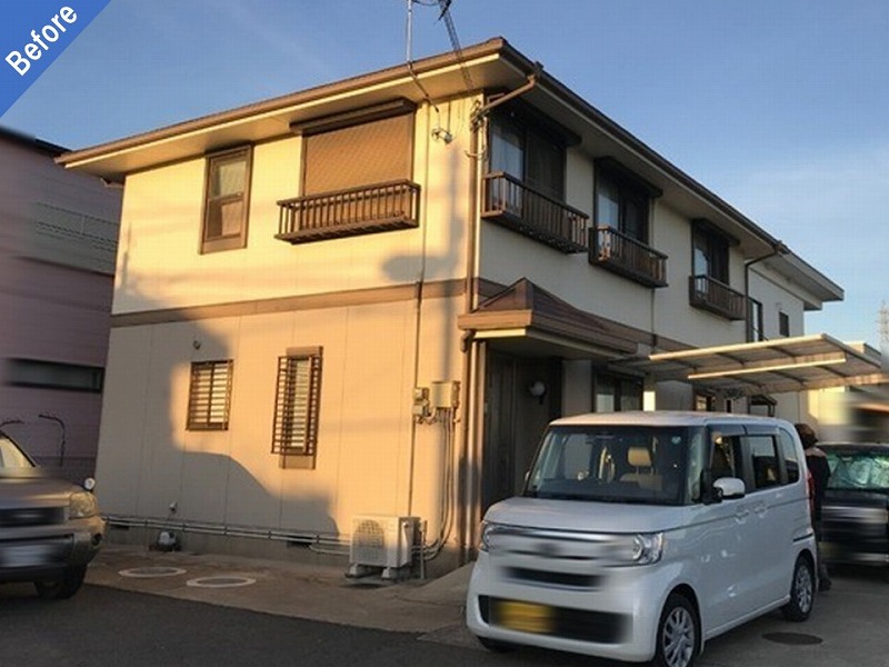 外壁塗装前のエスバイエル住宅