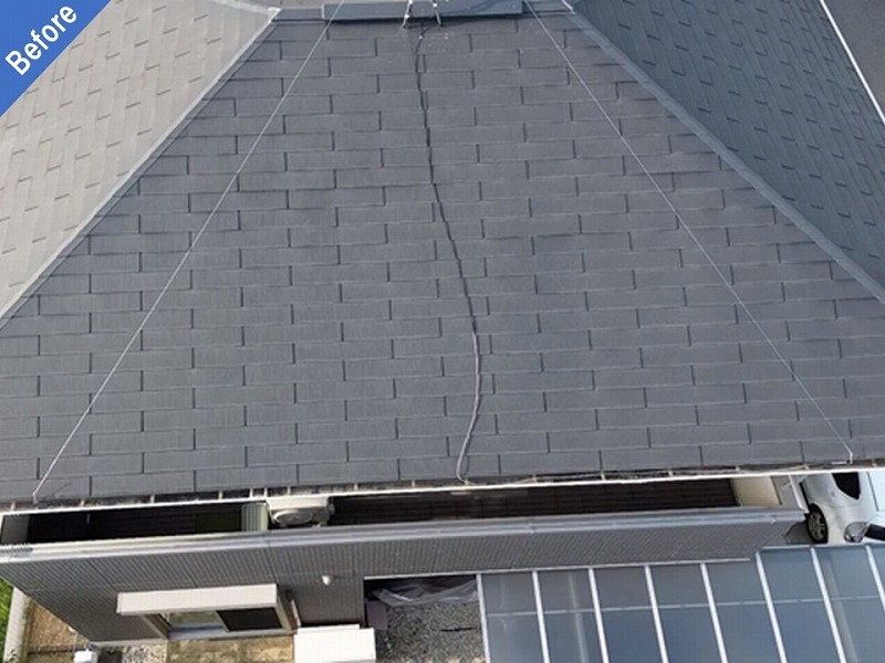 屋根塗装前のグリシェイドグラッサ