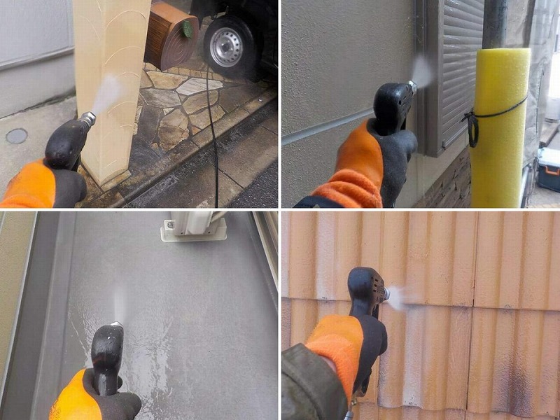 建物全体の高圧洗浄工事