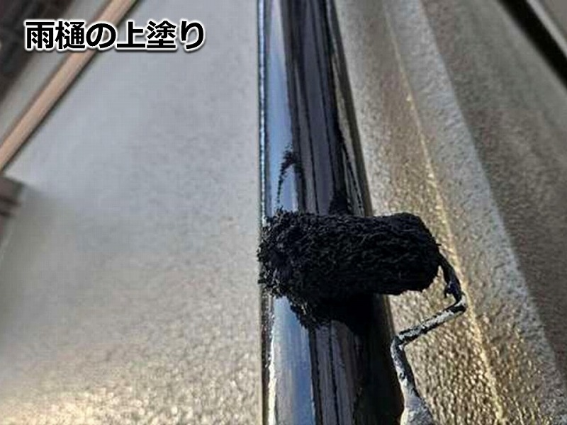 雨樋の上塗り