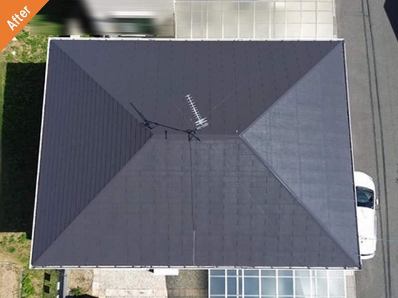 屋根塗装後の大和ハウスのグリシェイドグラッサ