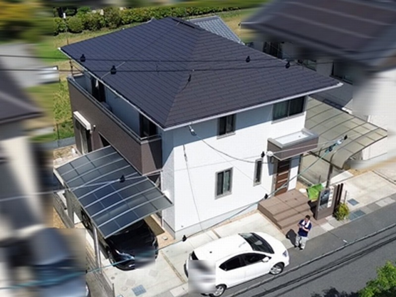 塗装後の大和ハウスの全景