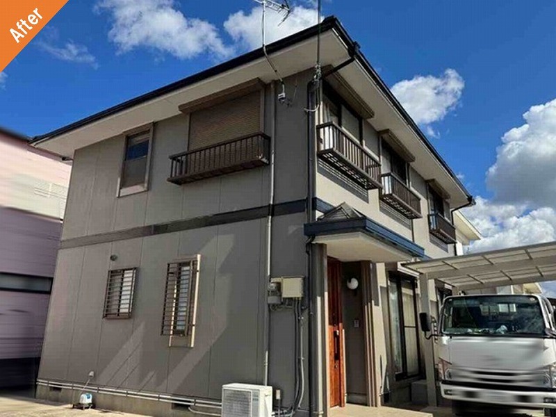 外壁塗装後のエスバイエル住宅