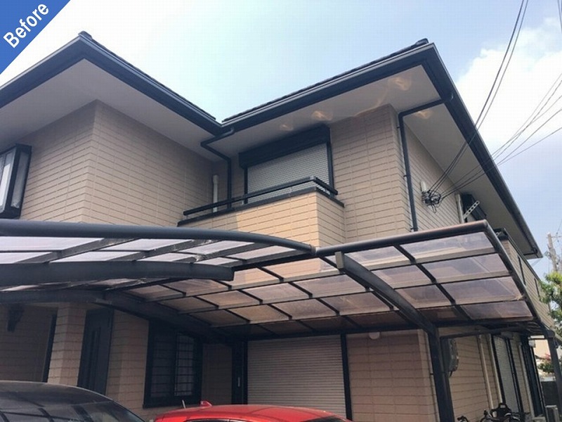 外壁塗装前の旭化成ヘーベルハウスの正面