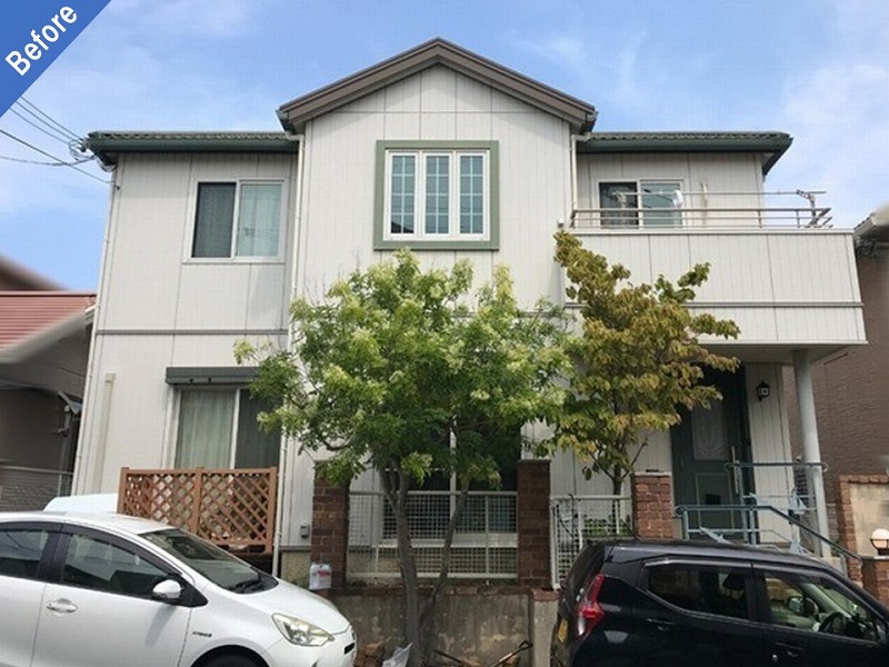 泉南郡岬町の外壁塗装前の積水ハウス