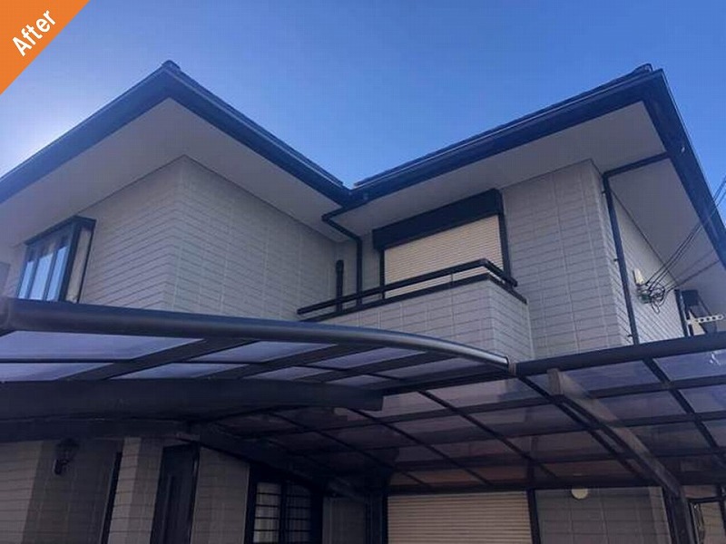 外壁塗装後の旭化成ヘーベルハウスの正面