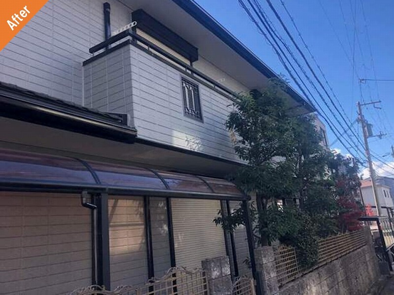 外壁塗装後の旭化成ヘーベルハウスの住宅