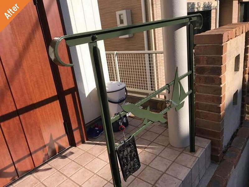 外壁塗装後の玄関廻り