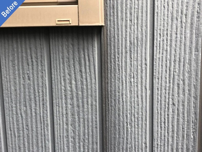 積水ハウスの外壁塗装前のサッシ廻りの目地