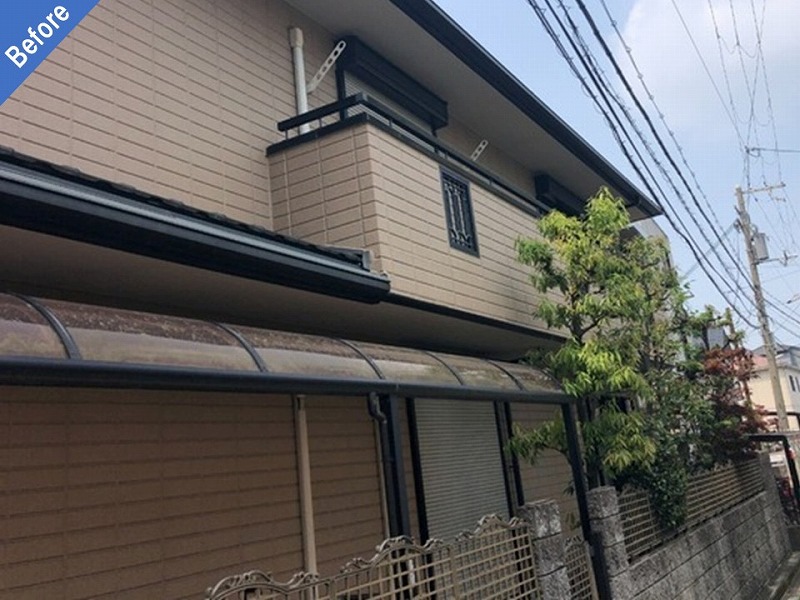 外壁塗装前の旭化成ヘーベルハウスの住宅