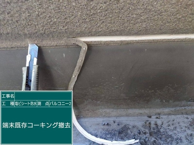 端末コーキング撤去