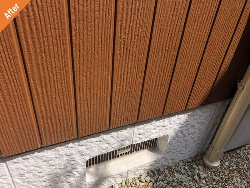 外壁塗装後の基礎部分