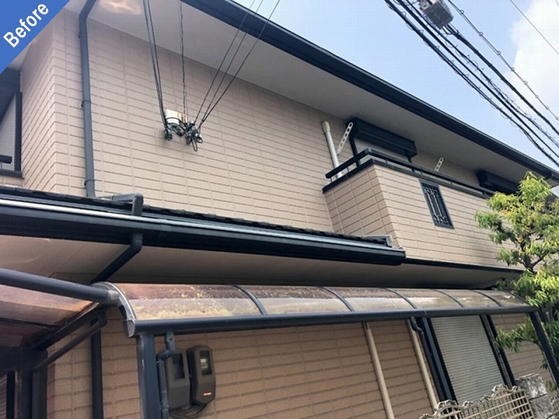 外壁塗装前の旭化成ヘーベルハウスの住宅