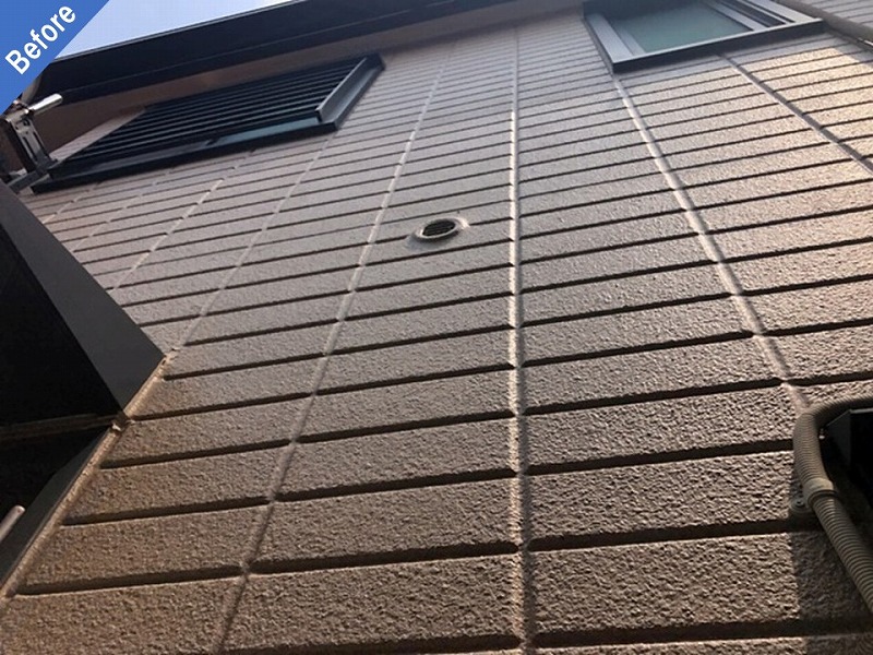 外壁塗装前の旭化成ヘーベルハウスのALC