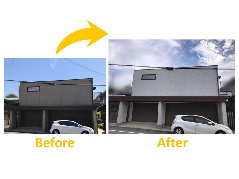 築15年のミサワホームの外壁塗装の施工事例（ビフォーアフター）