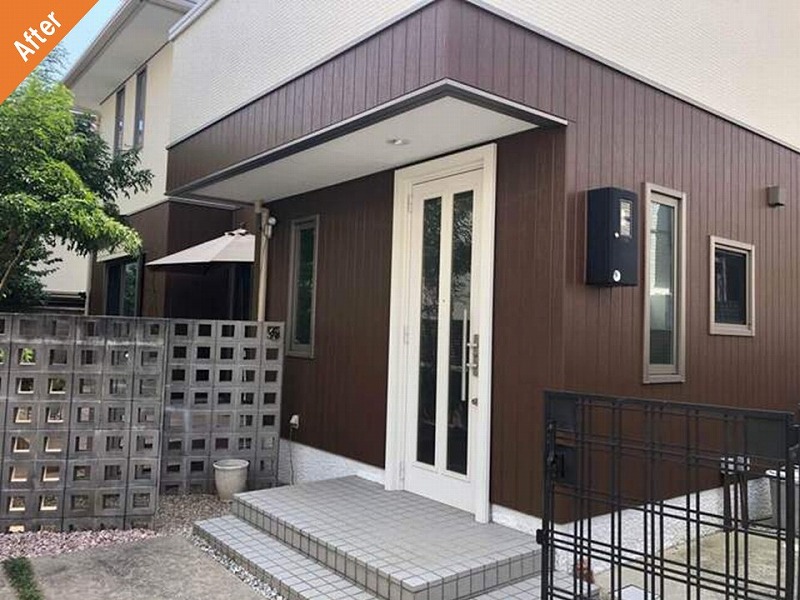 豊中市の外壁塗装後の積水ハウス（セントレージ・アビーナ）の玄関廻り