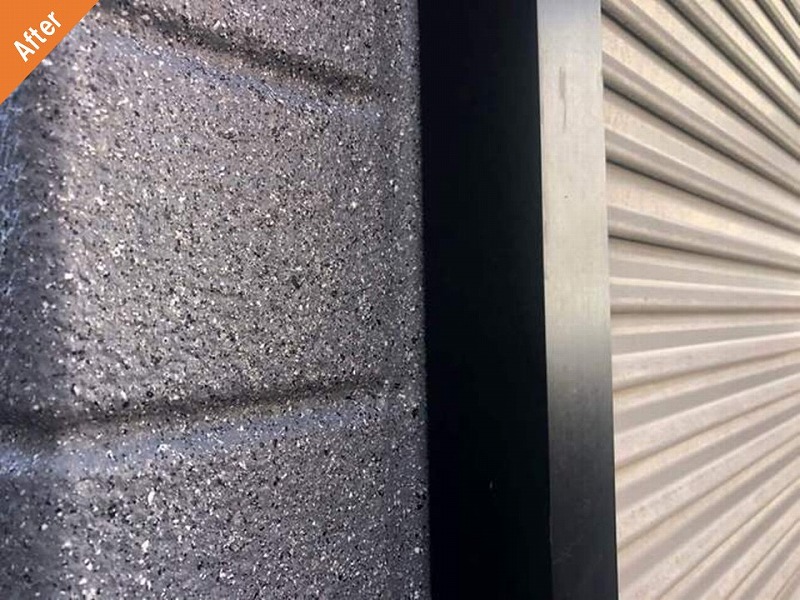 ヘーベル純正塗料で外壁塗装後の旭化成ヘーベルハウスのサッシ廻り