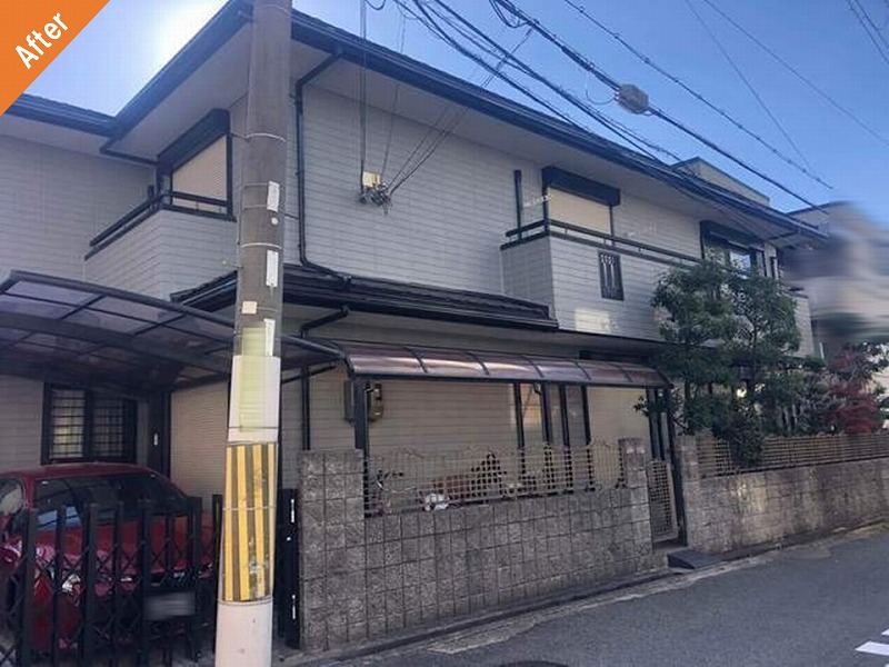 豊中市のヘーベル純正塗料で外壁塗装後の旭化成ヘーベルハウス