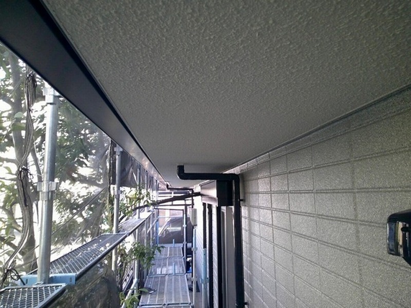 塗装後の軒天