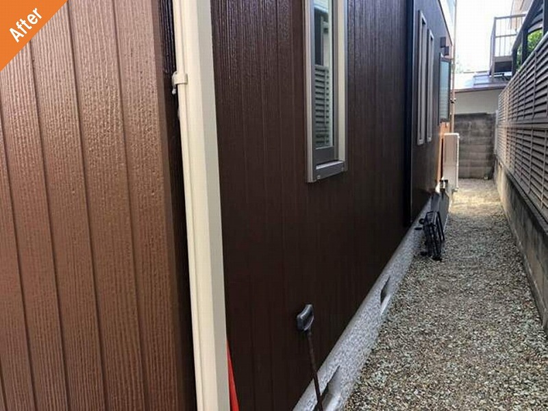 積水ハウスの外壁塗装後の側面の外壁