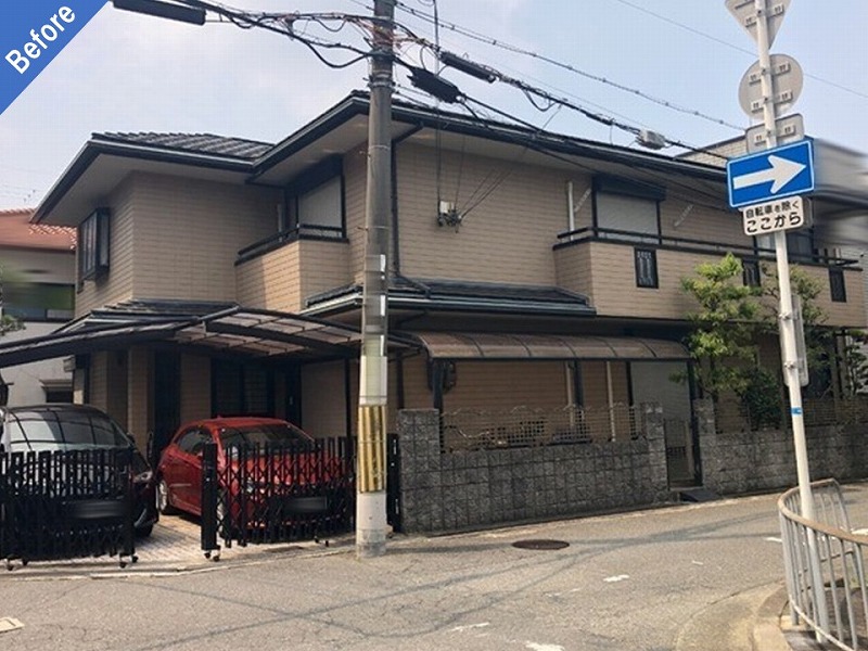 豊中市の外壁塗装前の旭化成ヘーベルハウス