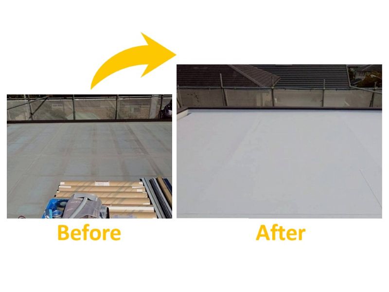 築15年のミサワホームの防水工事施工事例（ビフォーアフター）