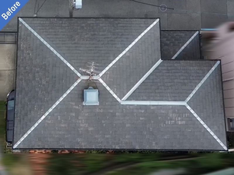 外壁塗装前のナショナル瓦