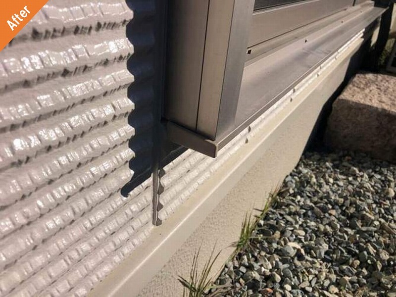 外壁塗装後のサッシ廻り